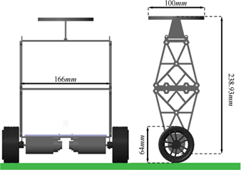 A 3-D CAD TWIPR configuration on Simscape Multibody